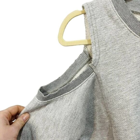 n:PHILANTHROPY Gray Long Sleeve Cold Shoulder maia Sweatshirt Size Small s - Picture 6 of 10